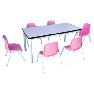 ชุดโต๊ะอนุบาล ขากลมโล่ง