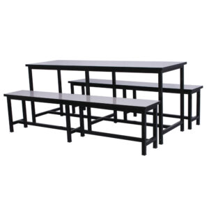 ชุดโต๊ะโรงอาหาร 6 ขา หน้าขาว