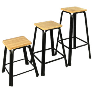 เก้าอี้บาร์ไม้ยาง สูง