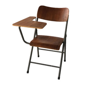เก้าอี้เลคเชอร์ไม้ ขาเหล็ก พับได้