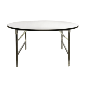 โต๊ะพับกลม หน้าขาว
