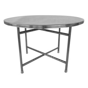 โต๊ะพับแสตนเลส ขาแยก ขนาด 116/75 ซม